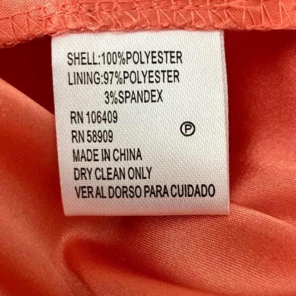 Antonio Melani Coral Eyelet Designed Short Sleeved Zip Up Shift Dress Size 14 - Picture 5 of 5